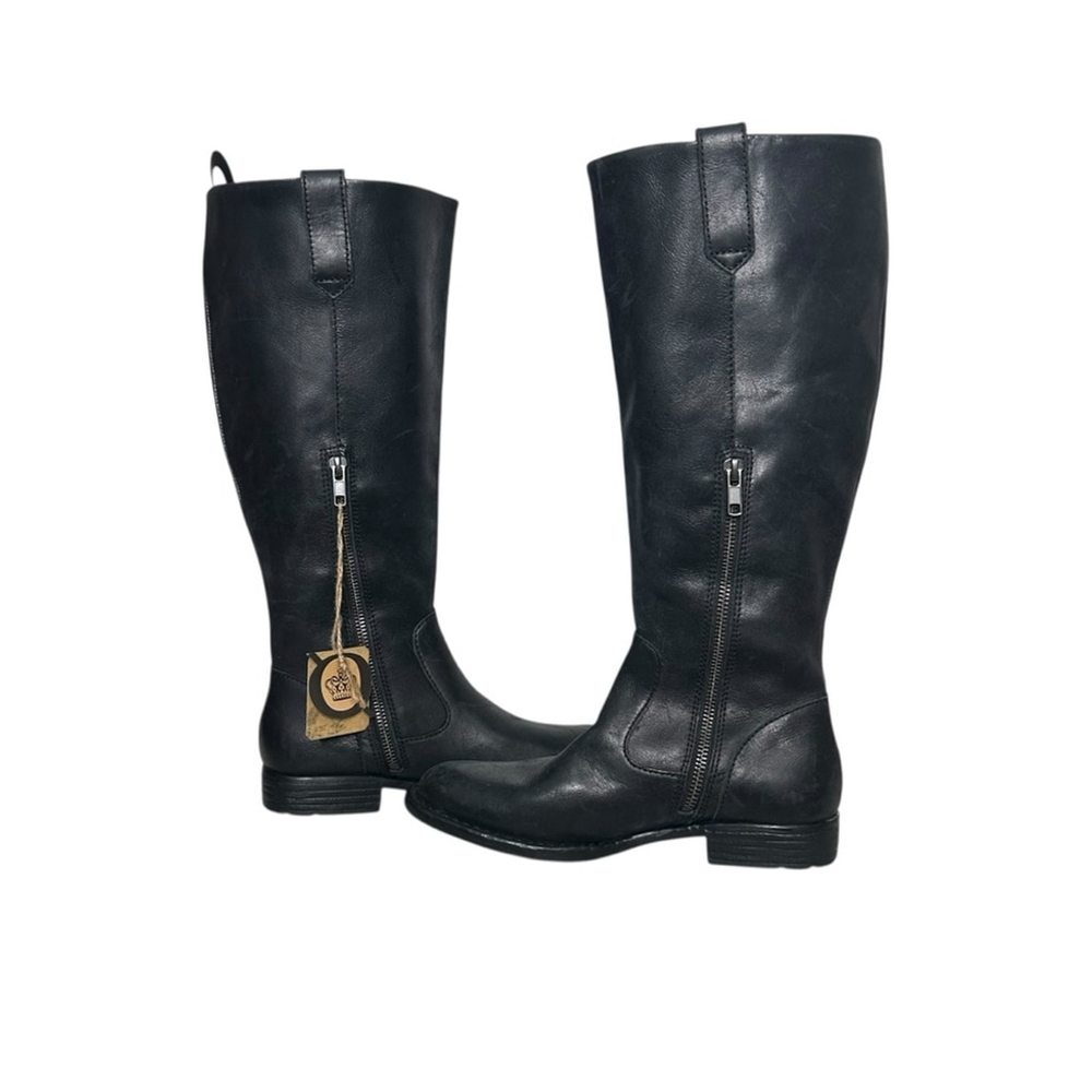 Born Shaunie Tall Wide Shaft Genuine Leather Boots in Black Women’s Size 6 - Picture 4 of 12